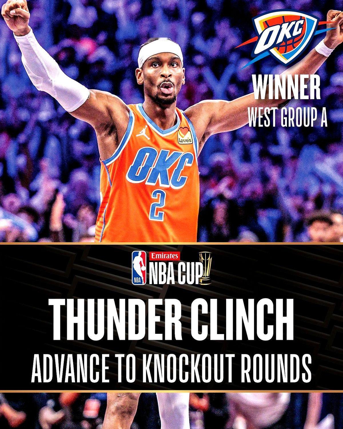 雷霆123比119险胜太阳，拿下了NBA杯赛A组第一，但这比赛赢得真不轻松。
