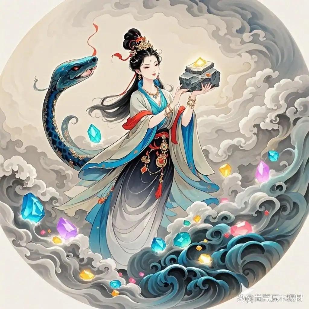 女娲造人的温情，补天的担当，都藏在她看似神话的身影里。她不是冰冷的创世符号，而是