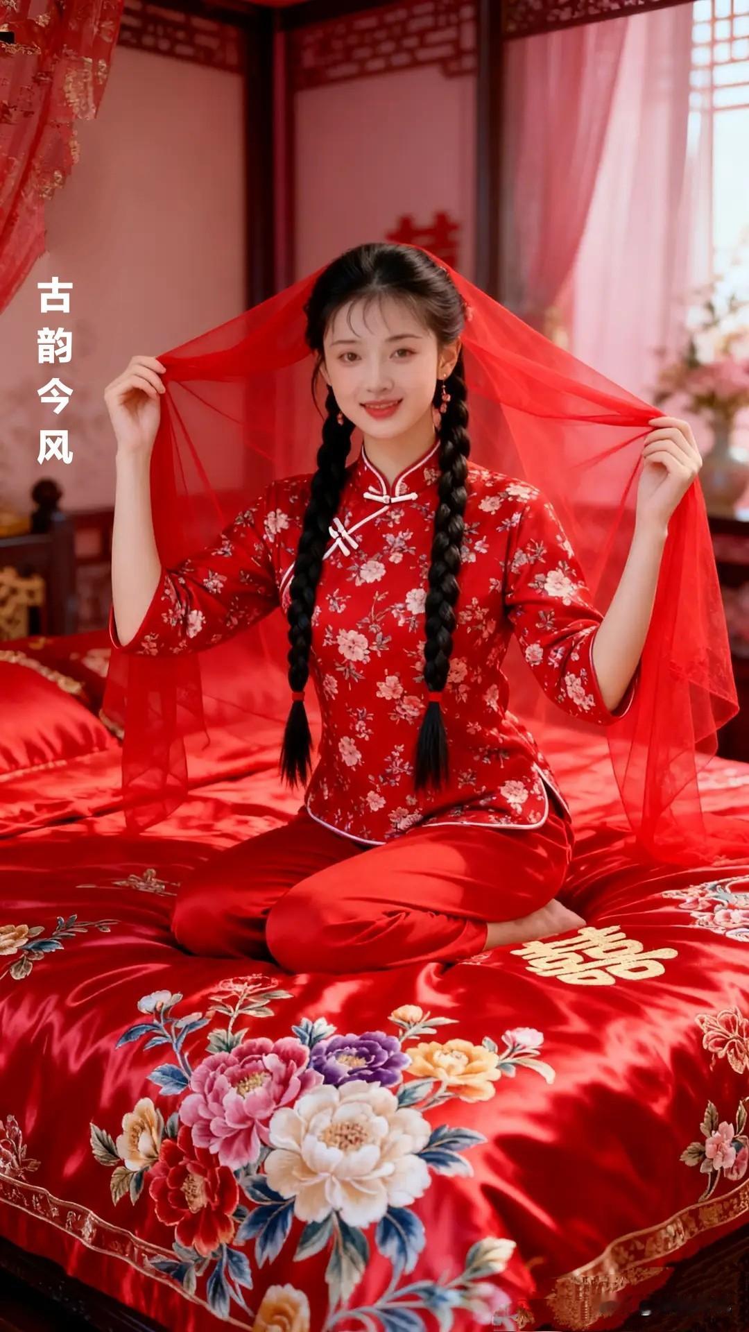 以下分享的是:改良旗袍(传统大襟上衣搭配长裤的佳人》写真，不知各位条友是否喜欢？