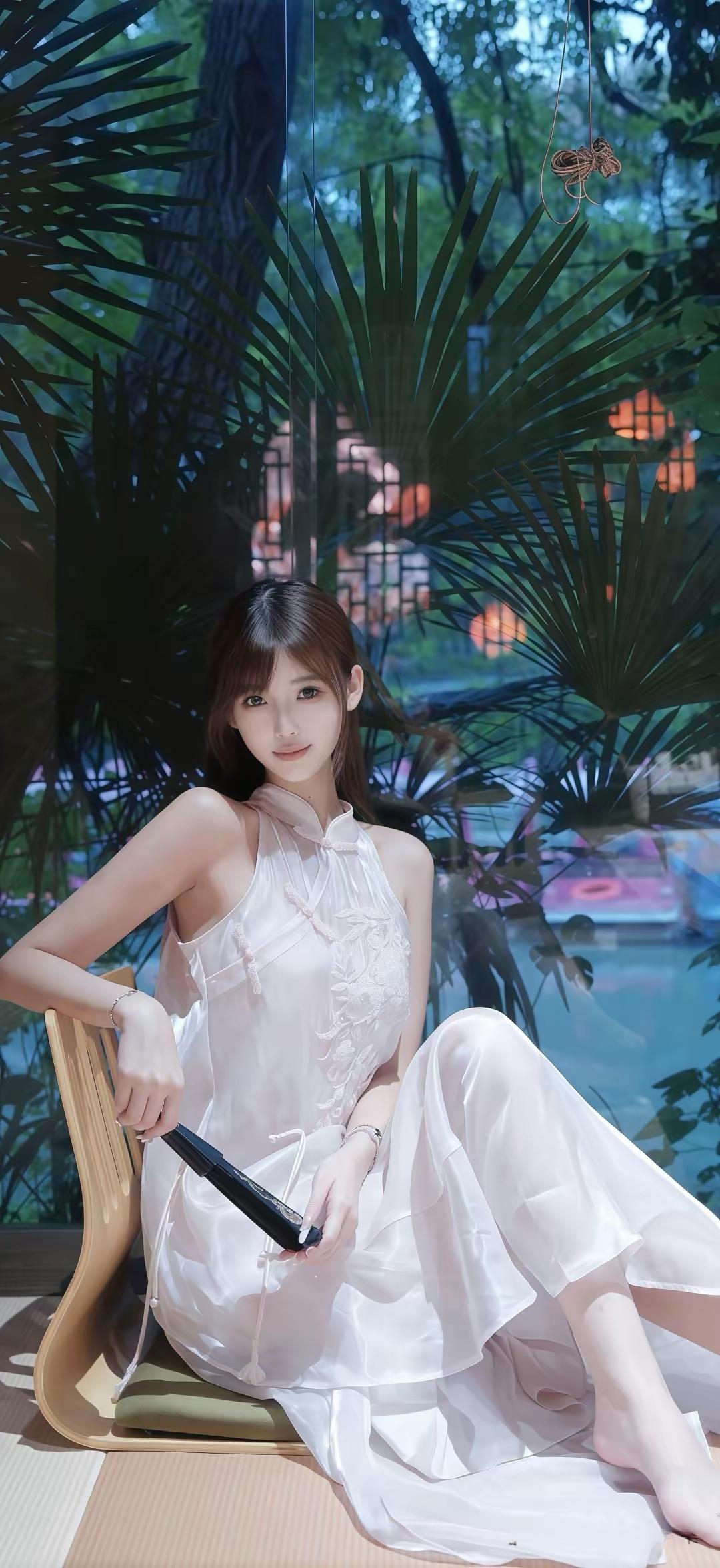 红袖添香夜，轻纱拂玉颜。