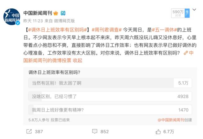 近九成网友表示调休影响工作效率，有专家建议：延长法定节假日避免调休。
关于调休，