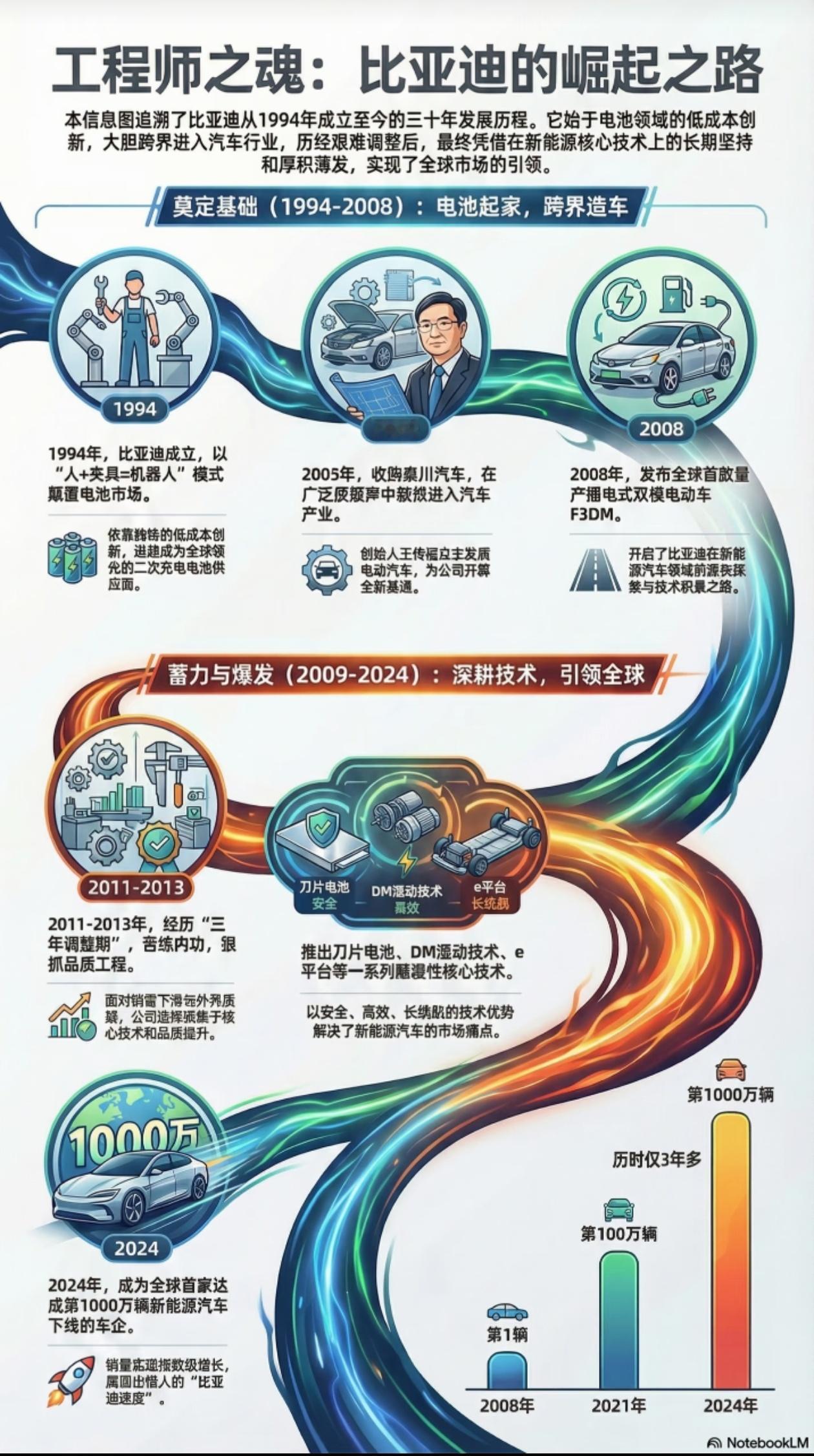 国货标杆比亚迪，稳稳坐稳全球新能源龙头宝座🔥
 
从代工小厂成长为世界级车企，