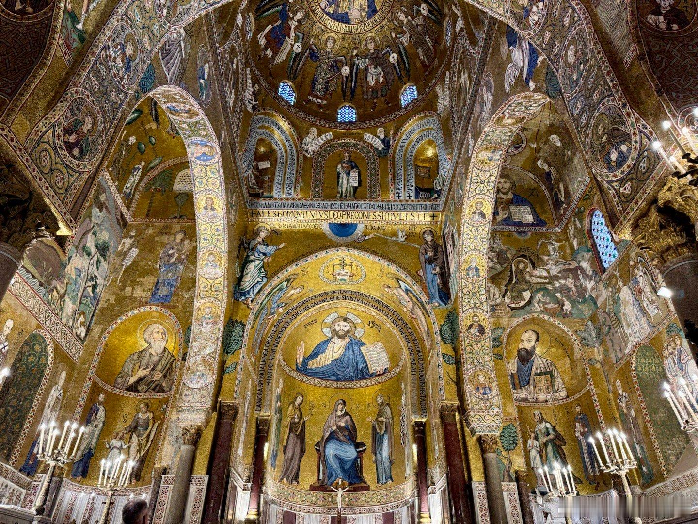 世界遗产帕拉迪那教堂（Cappella Palatina）。帕拉迪那教堂是西西里
