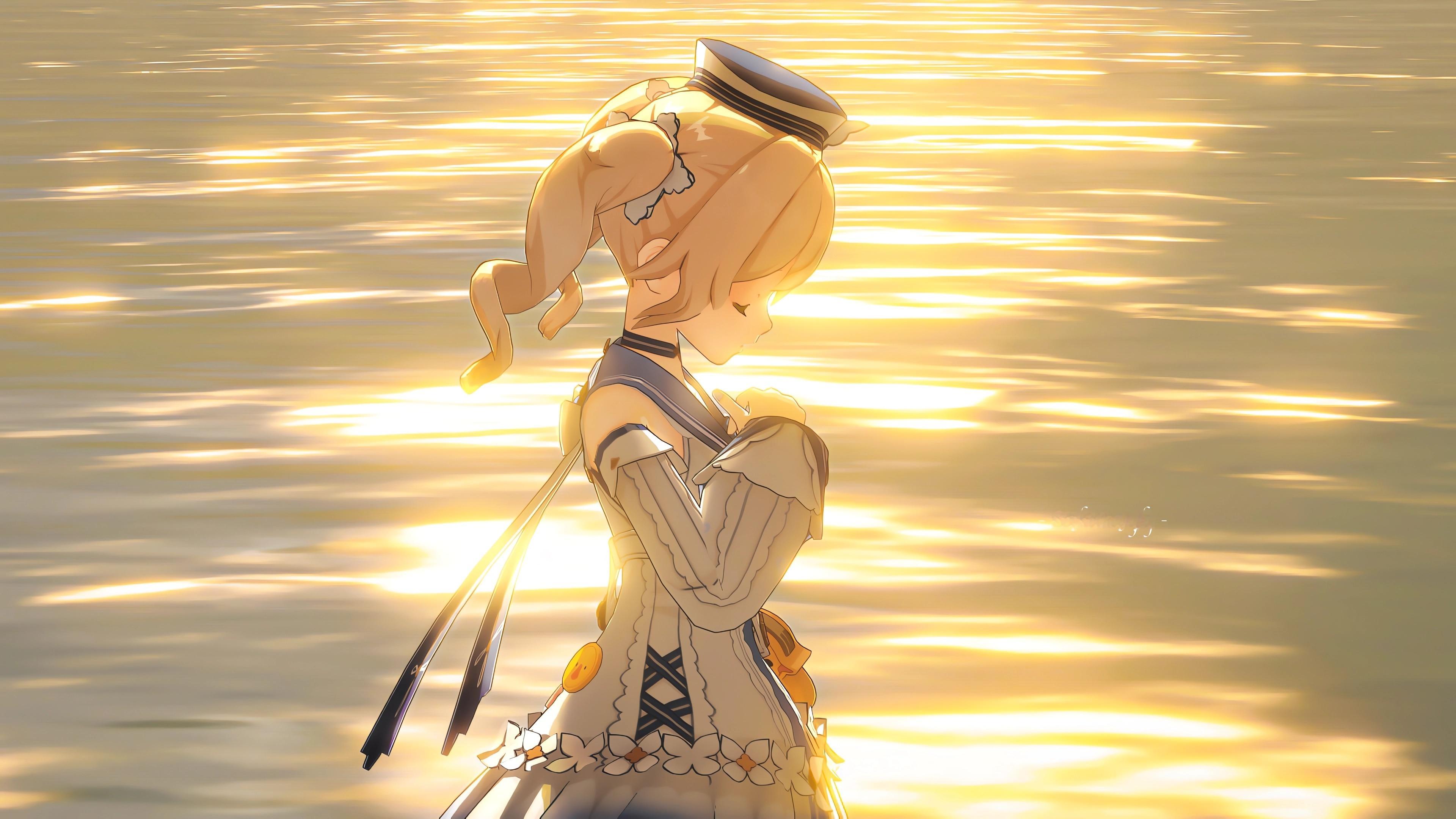 #原神[超话]##原神4.5版本二创##原神4.5版本# ​​​「少女心事」落日