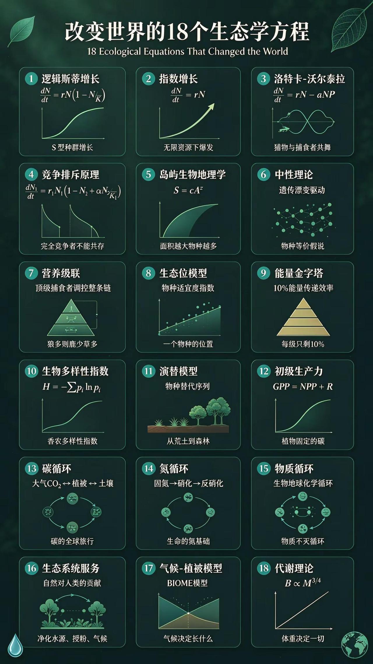 改变世界的18个生态学方程。