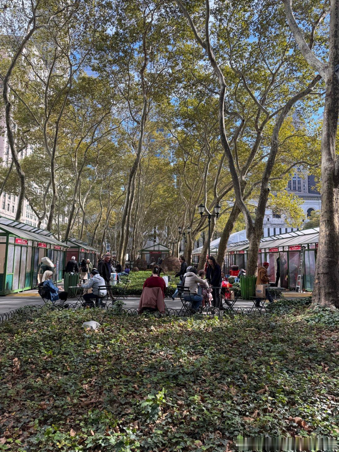 本来想去Bryant Park坐坐，结果发现公园已经基本布置成 Winter V