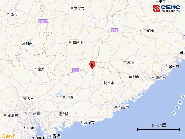 #广东梅州市平远县发生3.3级地震##广东梅州发生3.3级地震#据中国地震台网正