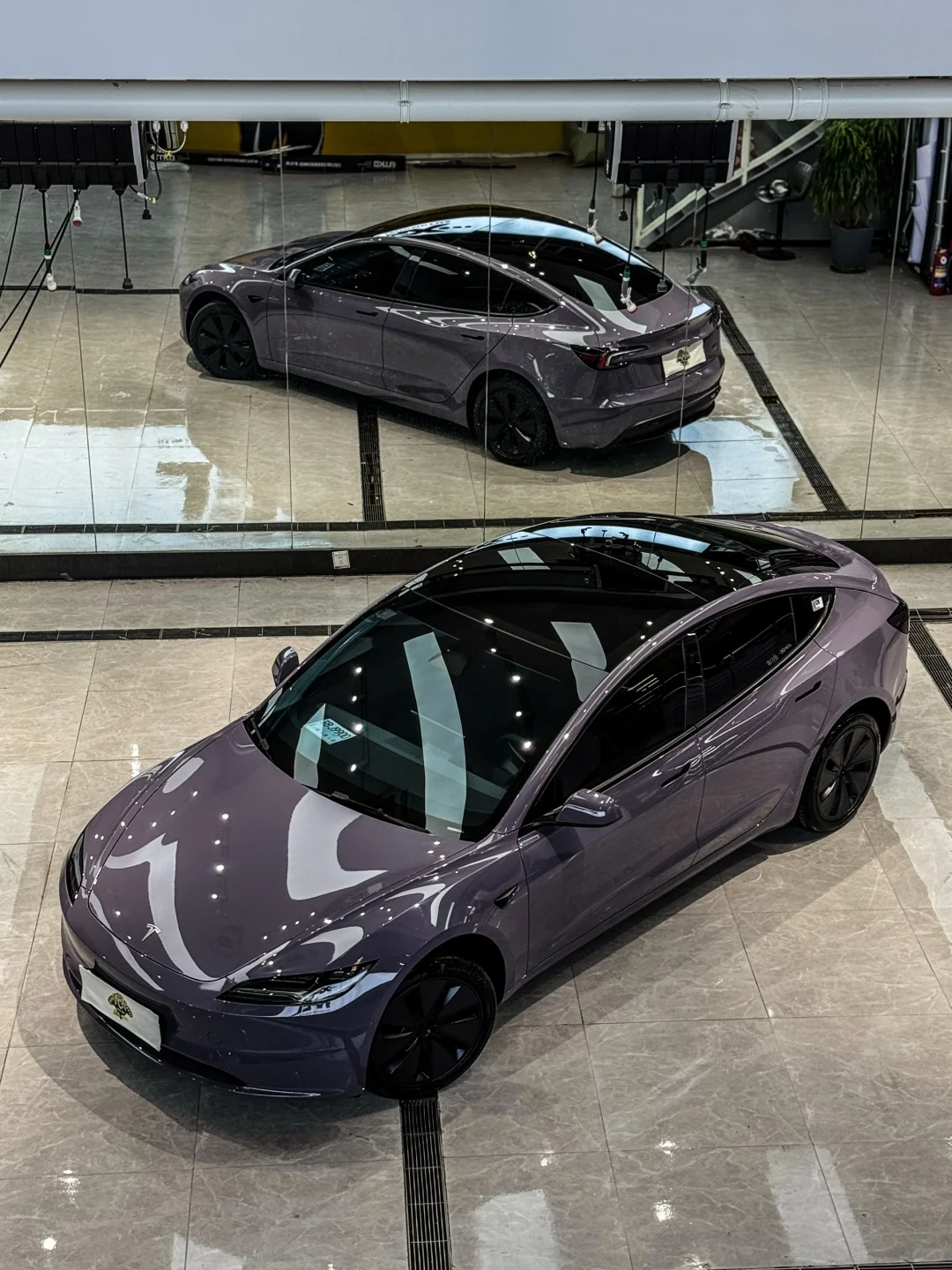 跟贴暗紫色，特斯拉新手喂饭级改色内敛版