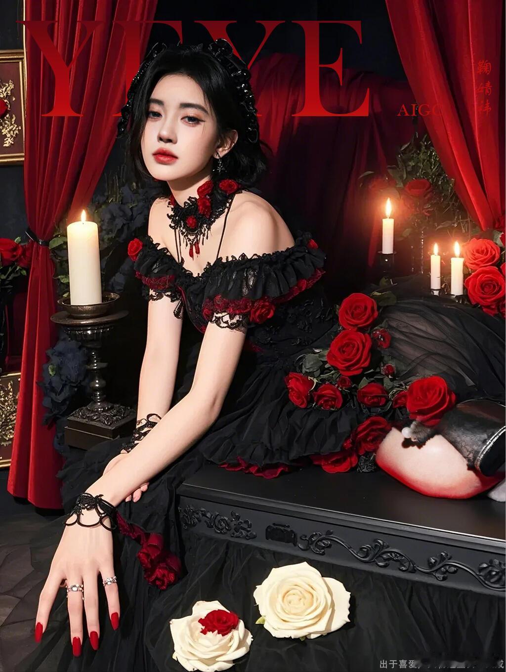 #鞠婧祎[超话]#  谁懂啊这个妆造也太美了吧，复古又冷艳 像是在古堡等待漫长时