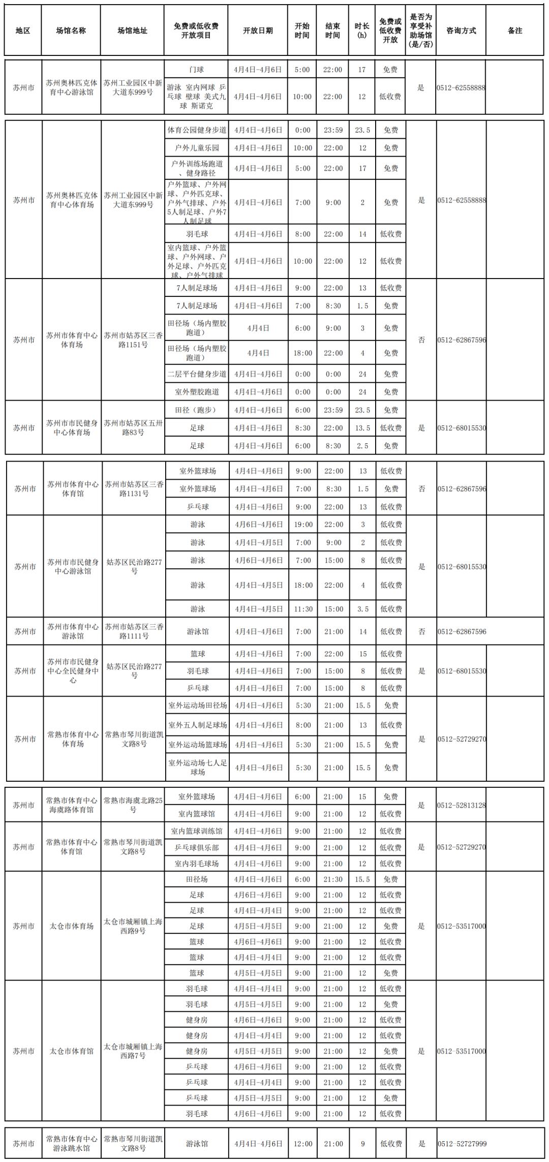 清明小长假想运动的朋友注意啦！好消息来了！
 
为了让大家假期动起来，全省的公共