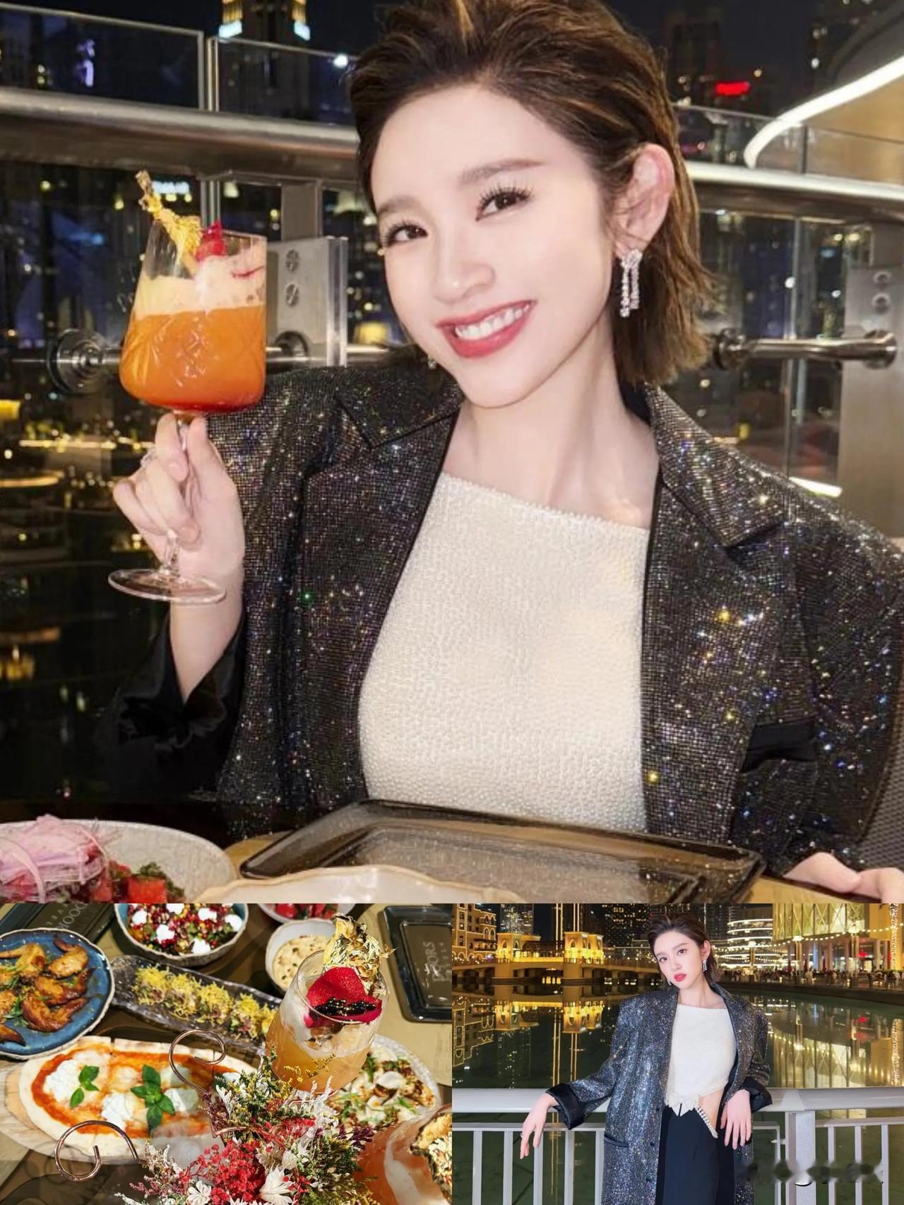 唐艺昕走了

不是回家跟张若昀你侬我侬

而是为了工作去了迪拜，顺便吃了一顿非常