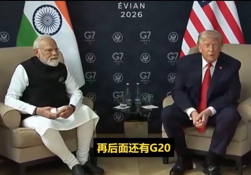尴不尴尬，意不意外？和特朗普的会晤，莫迪一定很压抑和紧张！但去了也只能硬着头皮强