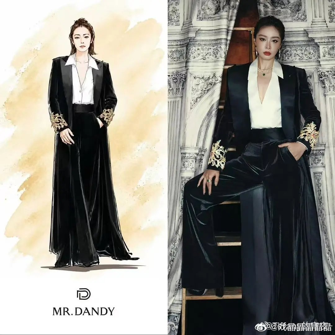 高叶百花奖造型出来了。MR DANDY特别定制+宝格丽 