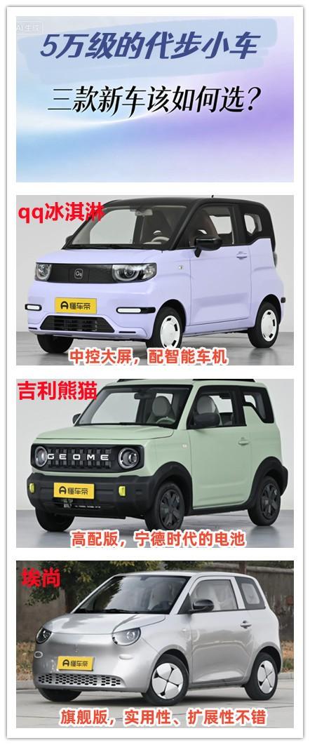 今天给大家介绍3款有着不错知名度的代步小车，它们都有一个共同的亮点，就是外观造型