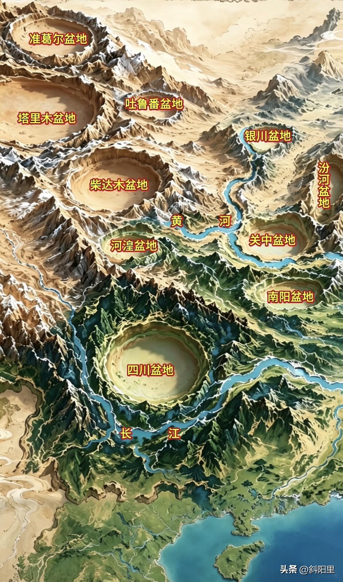 十大盆地，为何唯独四川盆地才是天选？都说十盆九贫，国内绝大多数盆地要么黄沙漫天、