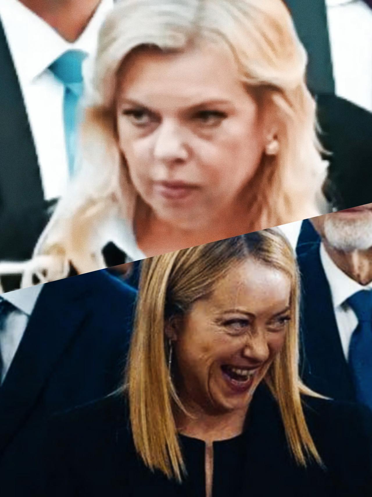 梅洛尼和萨拉两人谁的表情更有特点啊？
梅洛尼和萨拉的眼神看起来，是不是都很有个性