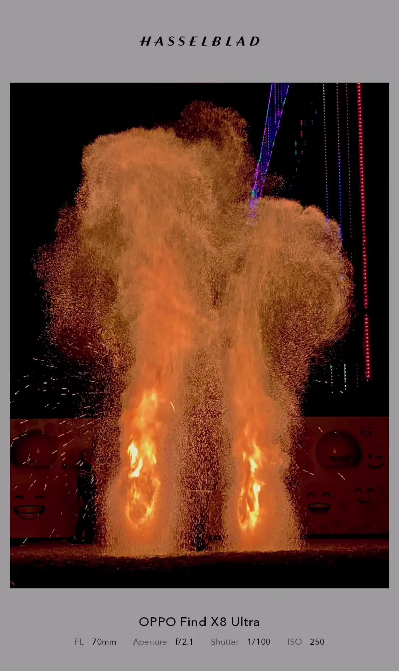 用OPPO Find X8 Ultra感受火壶表演的极致盛宴，超清实况...