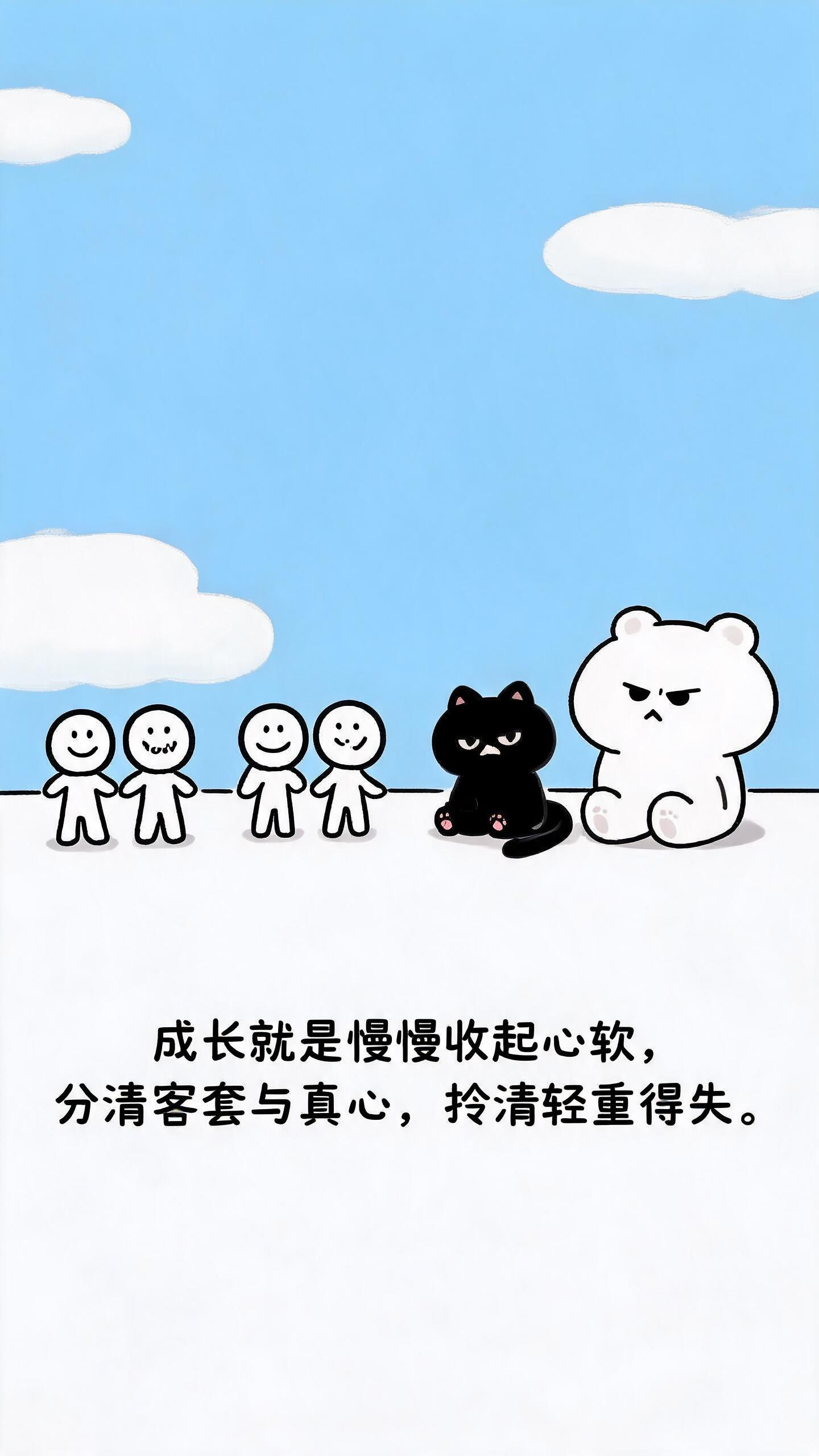 成长就是慢慢收起心软，分清客套与真心，拎清轻重得失。 