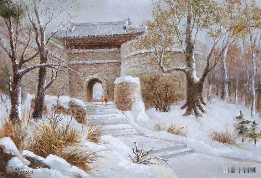 韩国艺术家Andeokyoung冬天的傍晚#春日生活打卡季##油画##艺术#