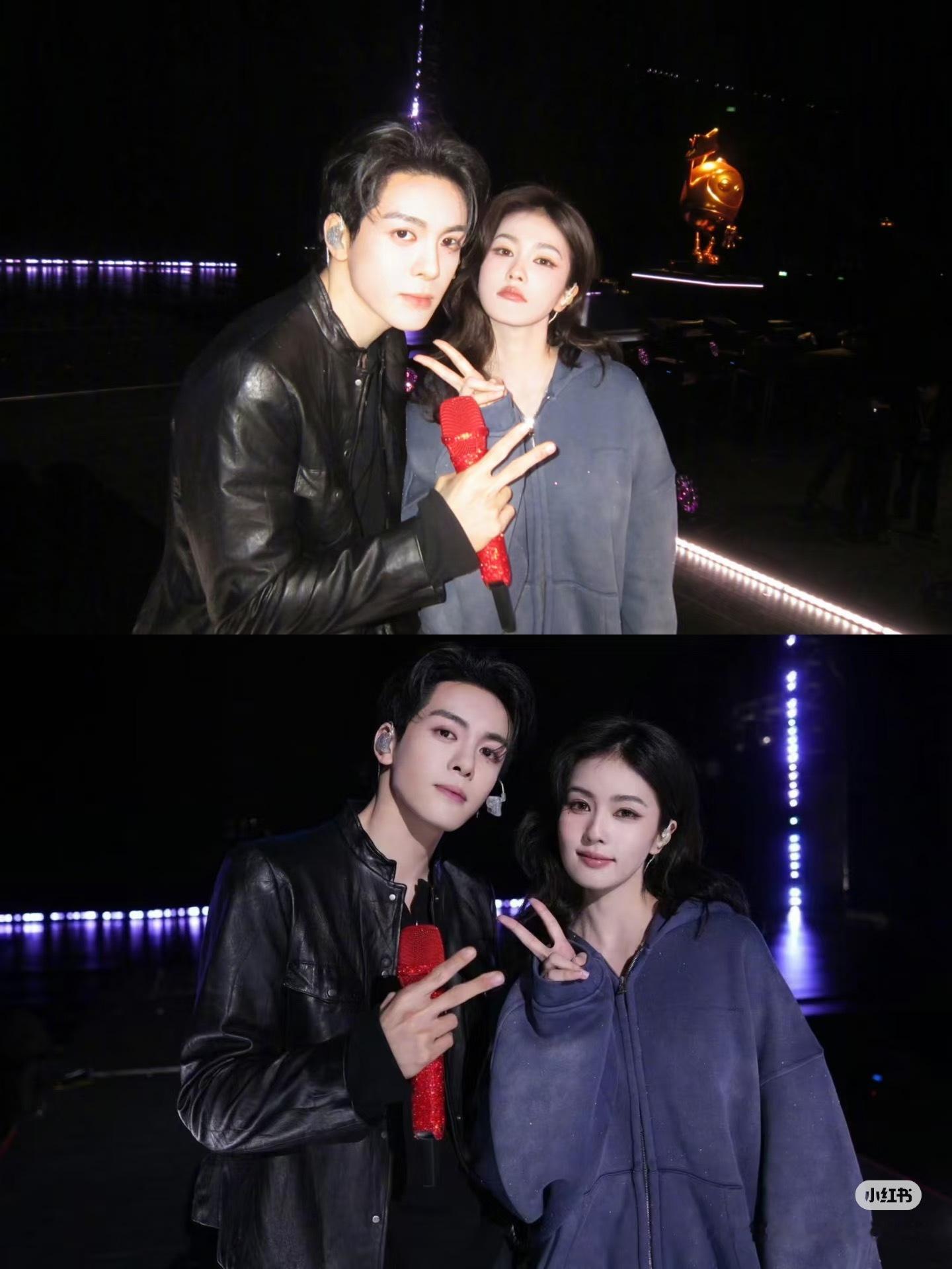 捡到一些尖叫之夜后台合照，帅哥美女的群像美照对小🌟眼睛太友好了！小酒窝晒了17