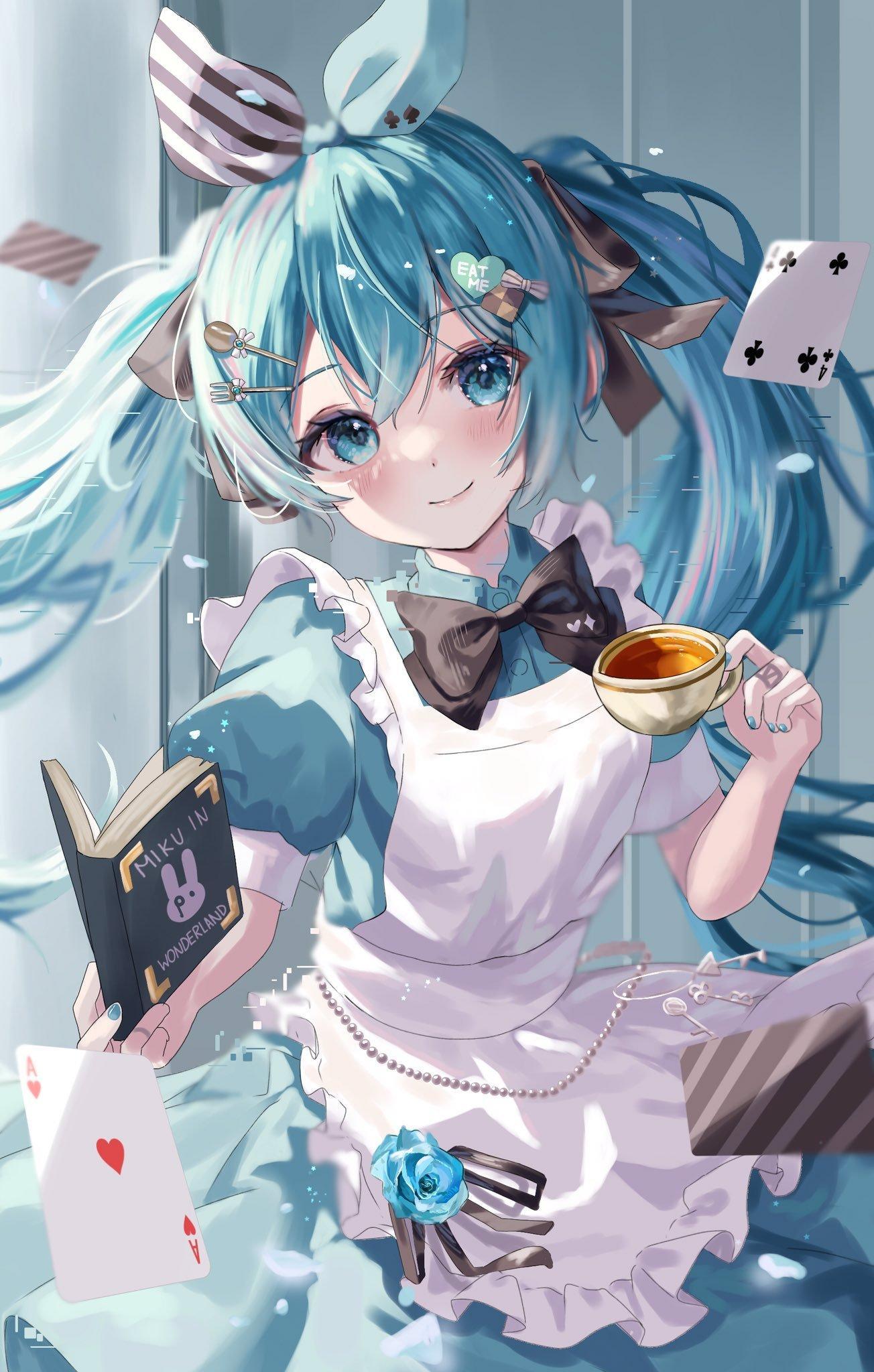 不思議の国のミクちゃん☕️ 初音未来  跨次元群星闹新春  ᝰ.ᐟ𝗔𝗿𝘁?