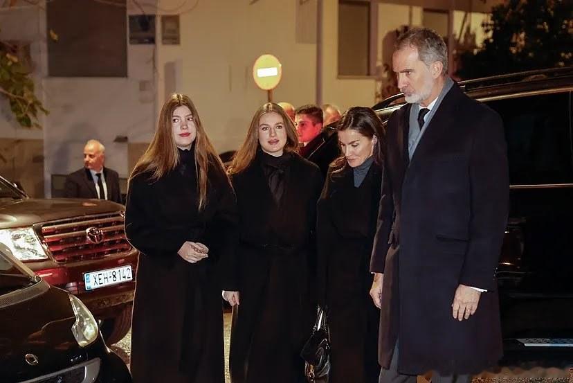 新闻 2026.1.18 西班牙王室成员抵达希腊雅典，准备出席希腊公主艾琳的葬礼