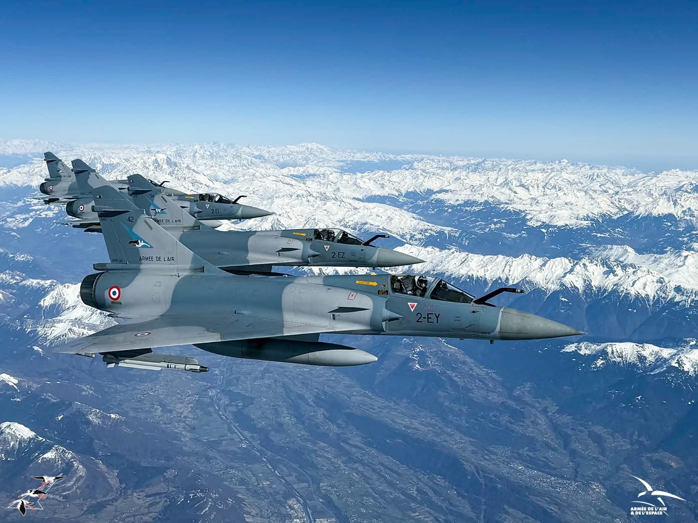 今日幻影 法国空天军（AAE）EC1/2“鹳”中队幻影2000-5F编队空对空摄