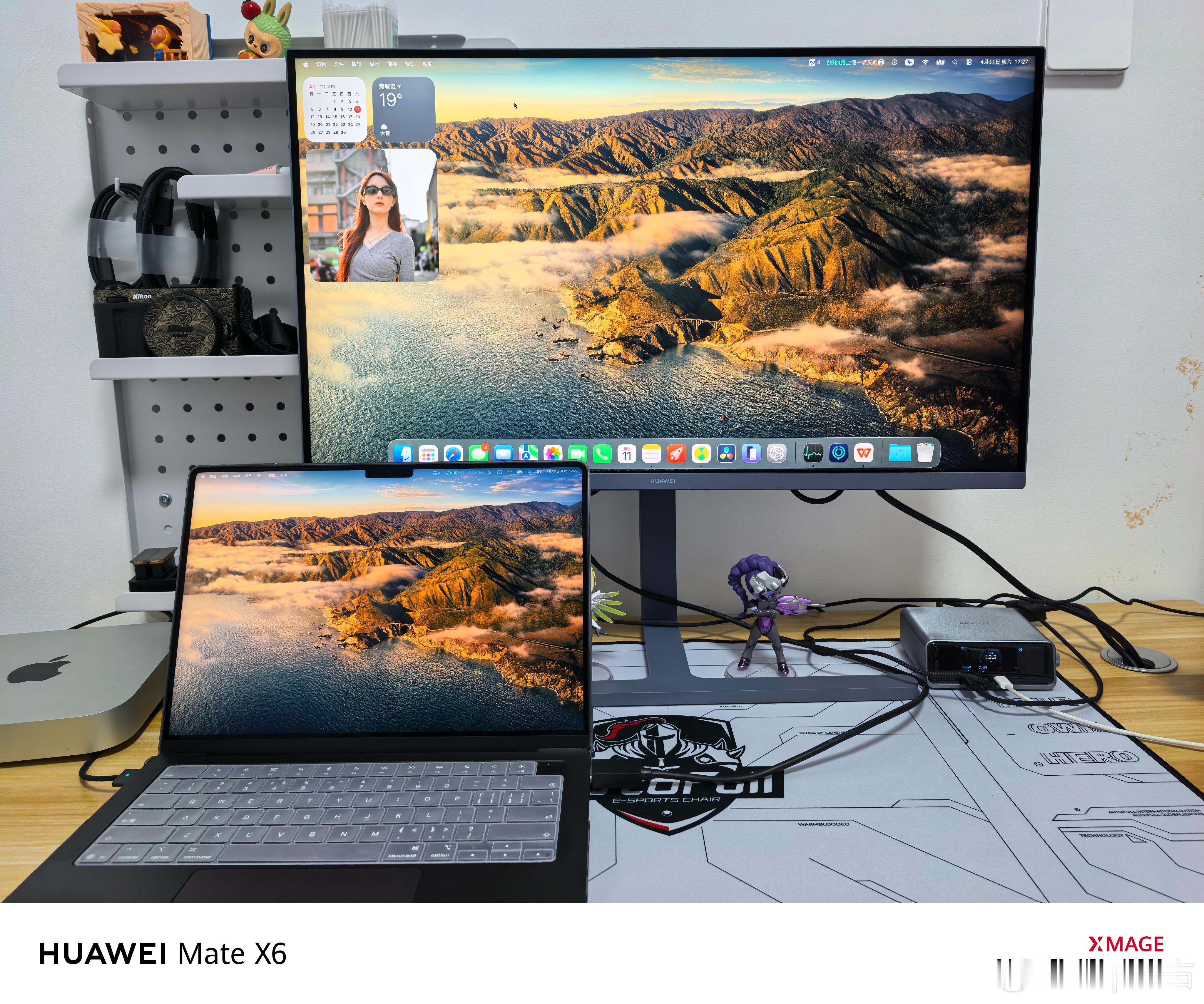 我只能说华为这块屏幕性价比拉爆了外接用来视频剪辑调色，还自带了音响就这个屏幕素质