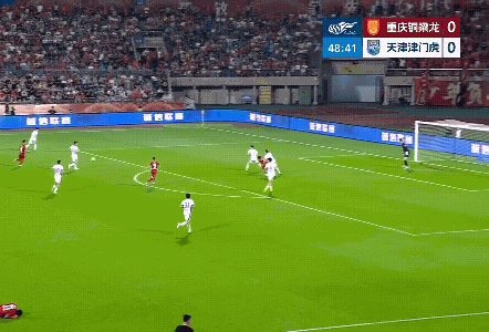 重庆铜梁龙比赛第49分钟由外援肯帕努打进进球，暂时1：0领先天津津门虎，不得不说