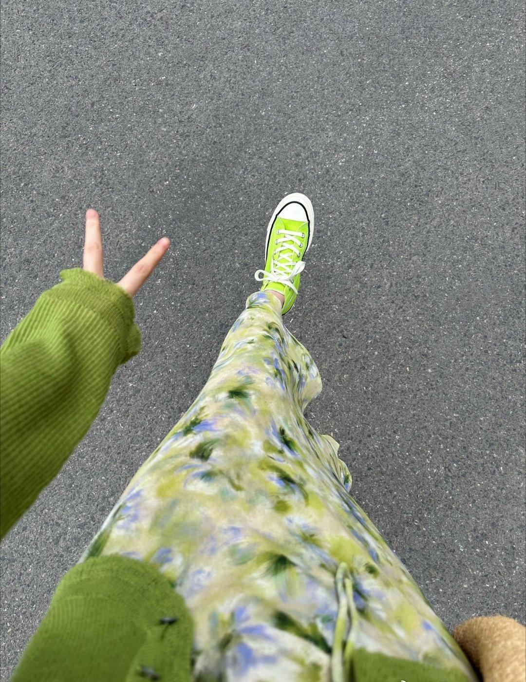 🥑今天穿果绿色高帮匡威 ​​​