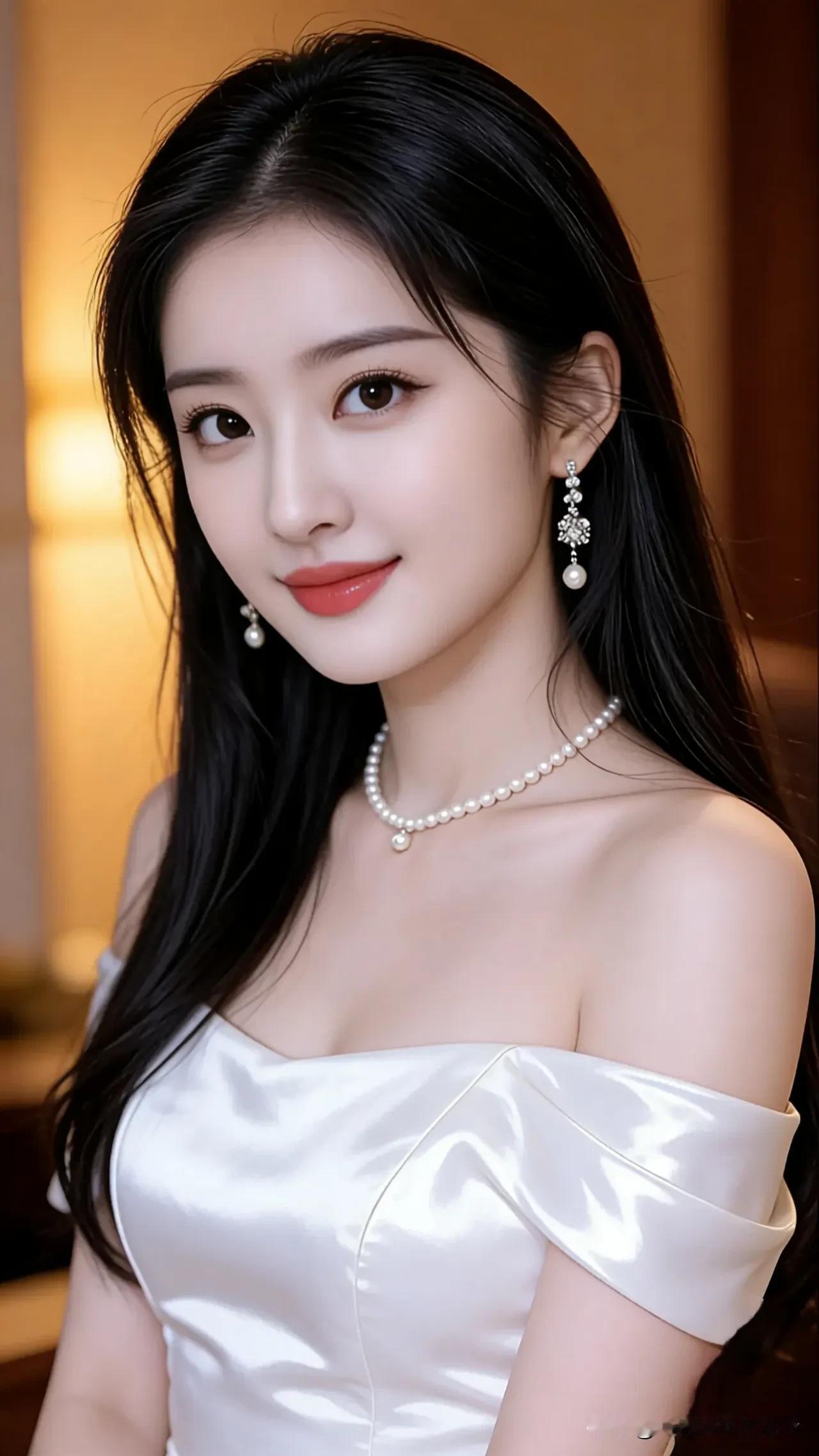 有一位绝美佳人。她浅笑嫣然，风姿绰约，尽显万种风情，令人心醉神迷。她的眼眸如秋水