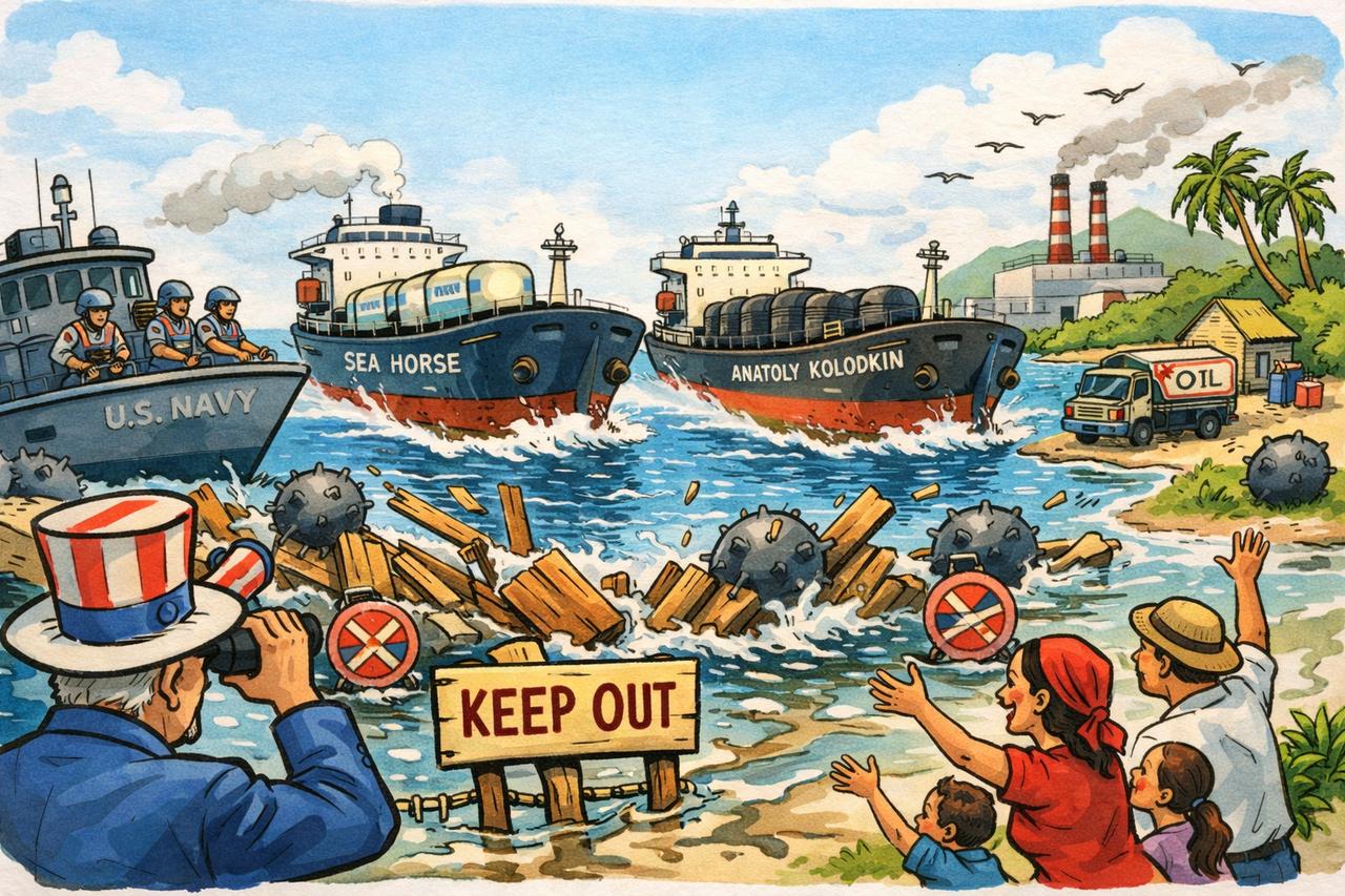 俄罗斯无视美国封锁，派船向古巴运送油气。
俄罗斯已派出两艘轮船向能源极度短缺的古