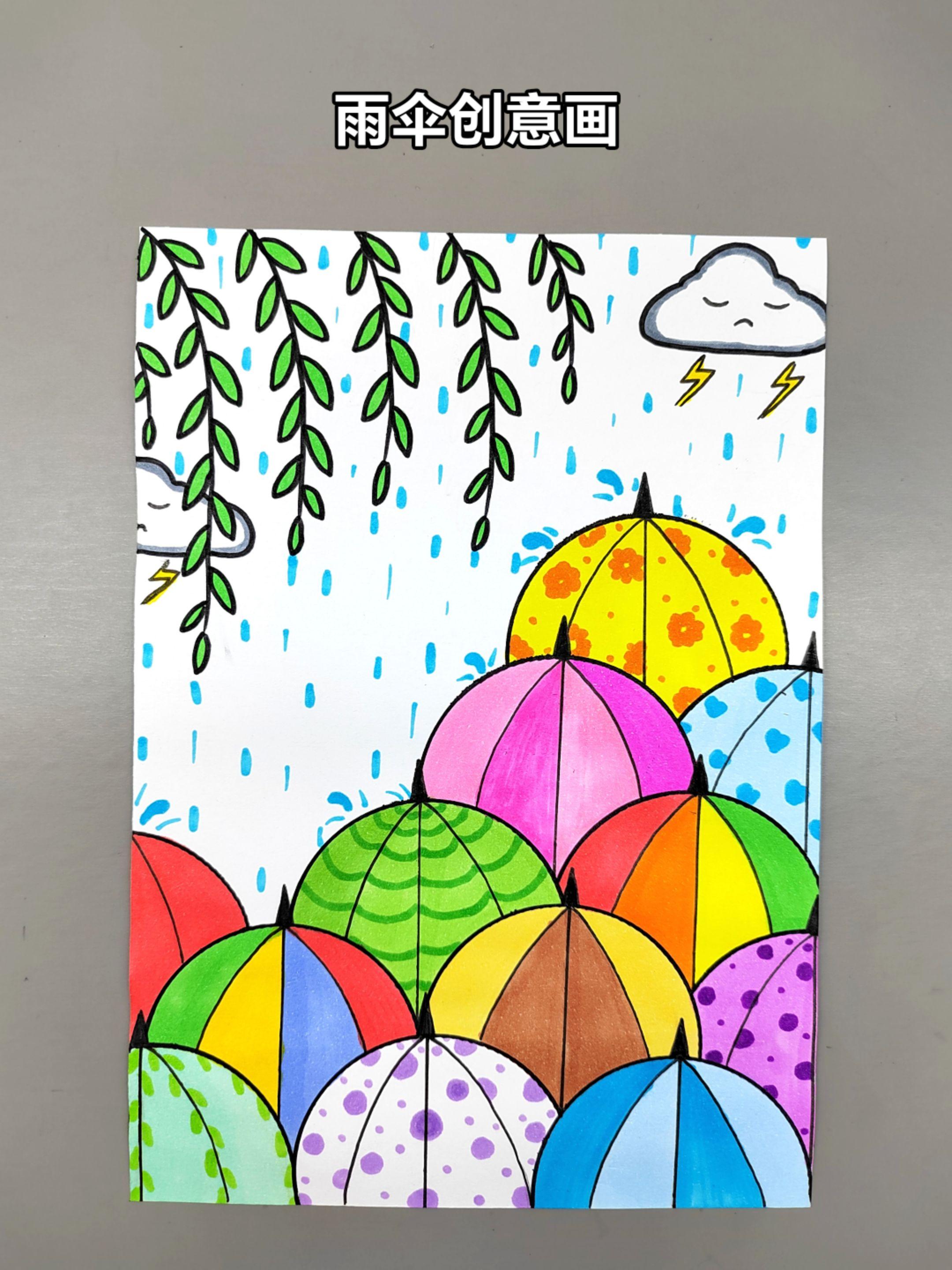 一起来画各种漂亮的雨伞吧，简单易学，快来试试吧！各位大小朋友们，夏天雨...