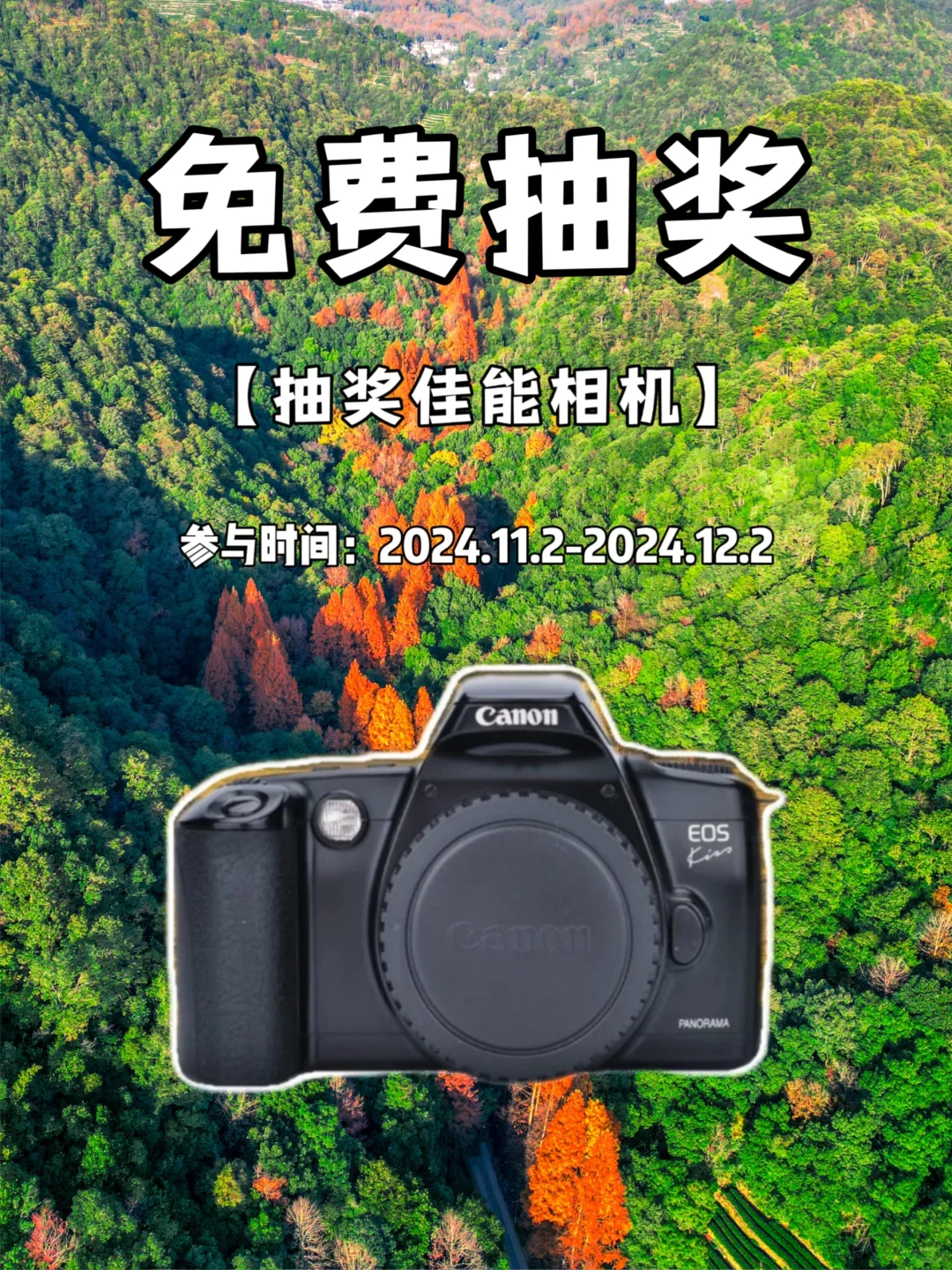 11月宠粉福利🎁佳能相机免费送‼️