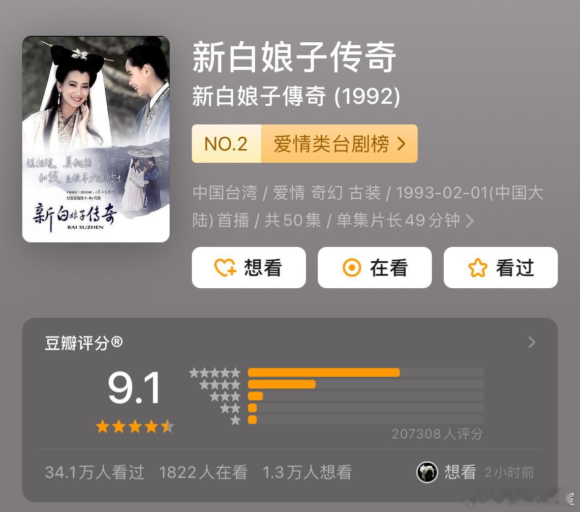 原来是误会赵雅芝了，他们说赵雅芝接拍《新白娘子传奇》都过气了！原来不是90年接拍