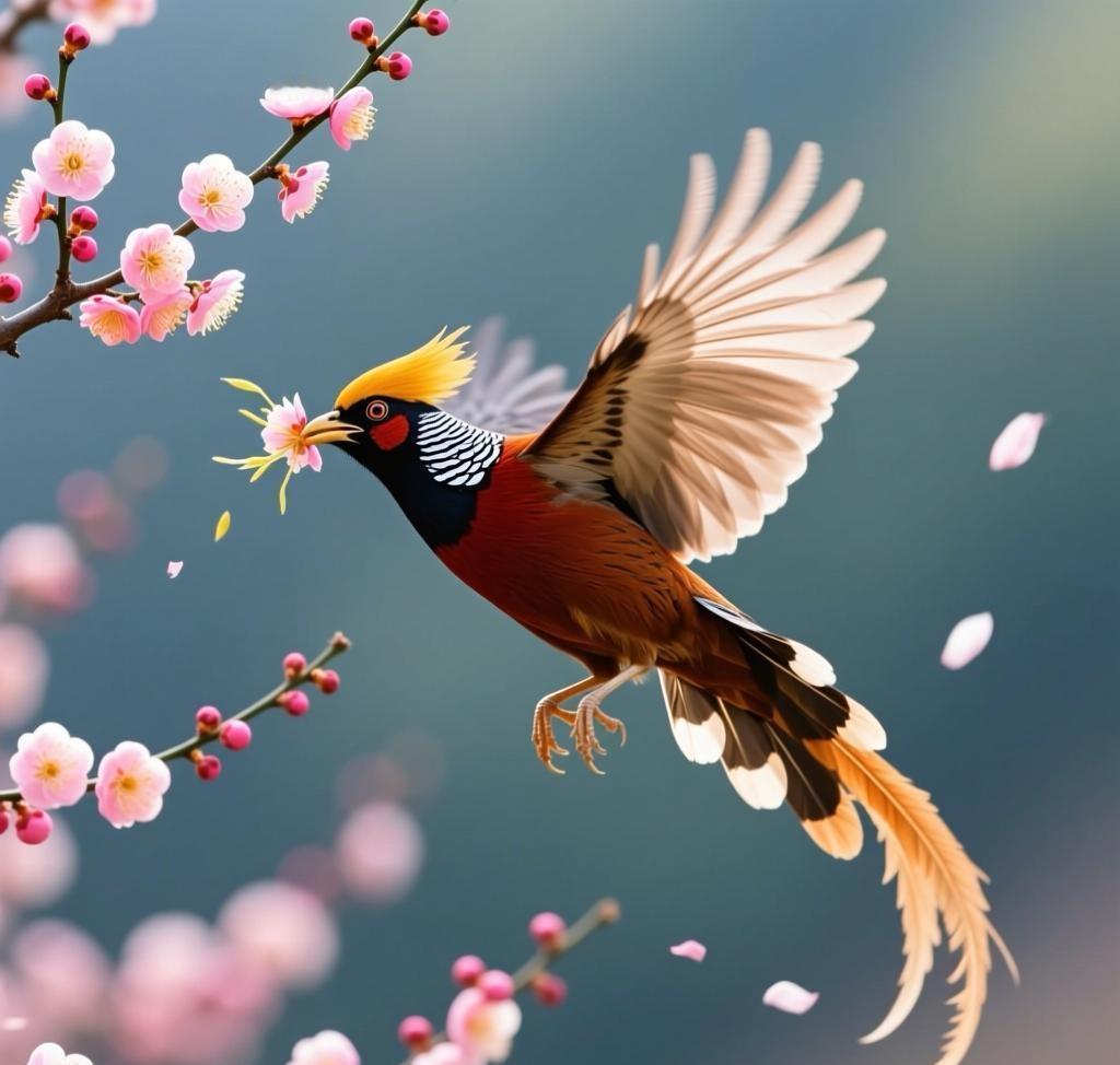 上联：乌篷载酒云间醉
下联：朱雀衔梅空中香