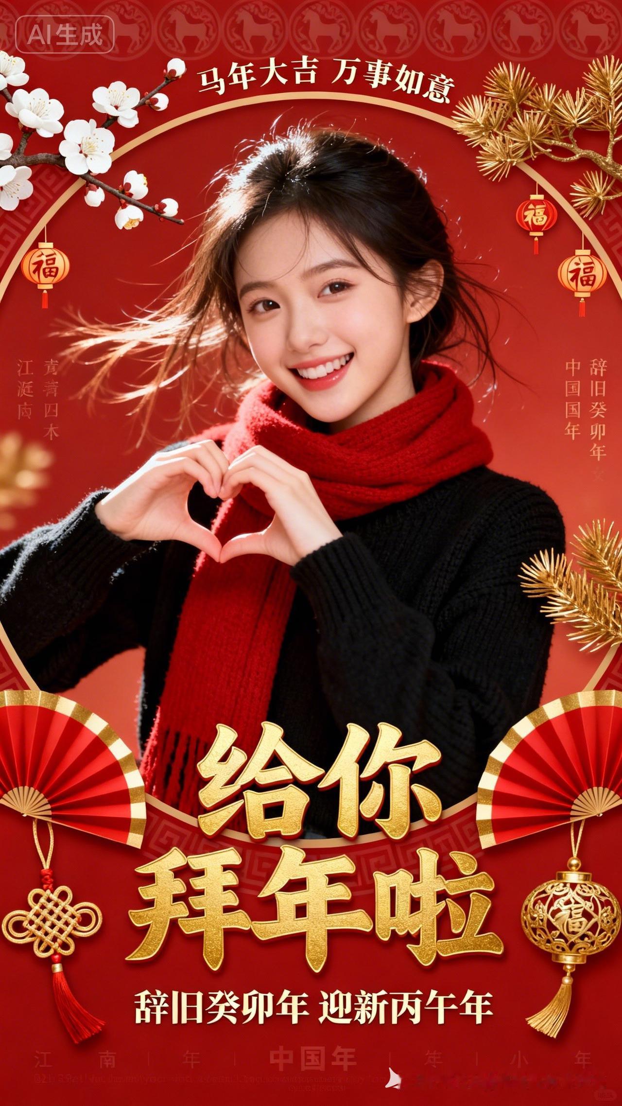 新年福气到，万事如意来。