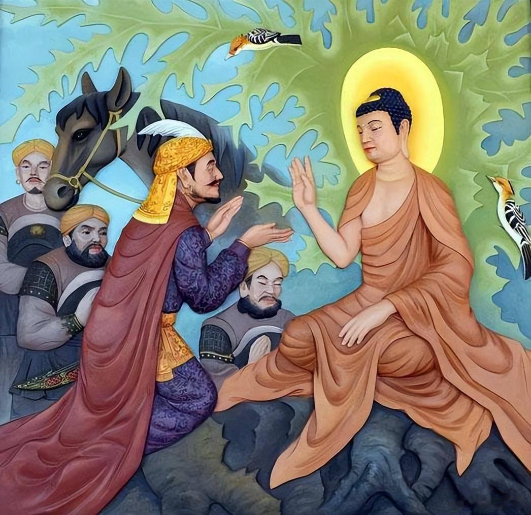 漠宏庵情感    佛陀在鹿野苑中与憍陈如等五人重逢:佛陀降世，为的是救度众生的大