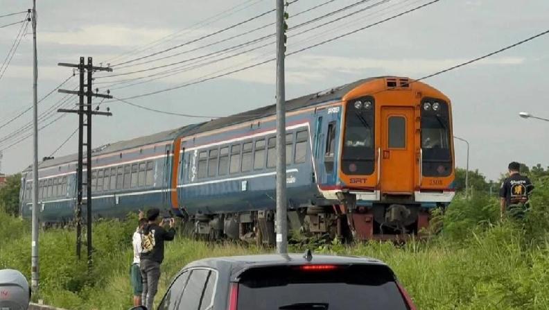 泰国芭堤雅发生一宗火车撞人事故，一列特急旅客列车5月30日行经春武里府邦拉蒙县时