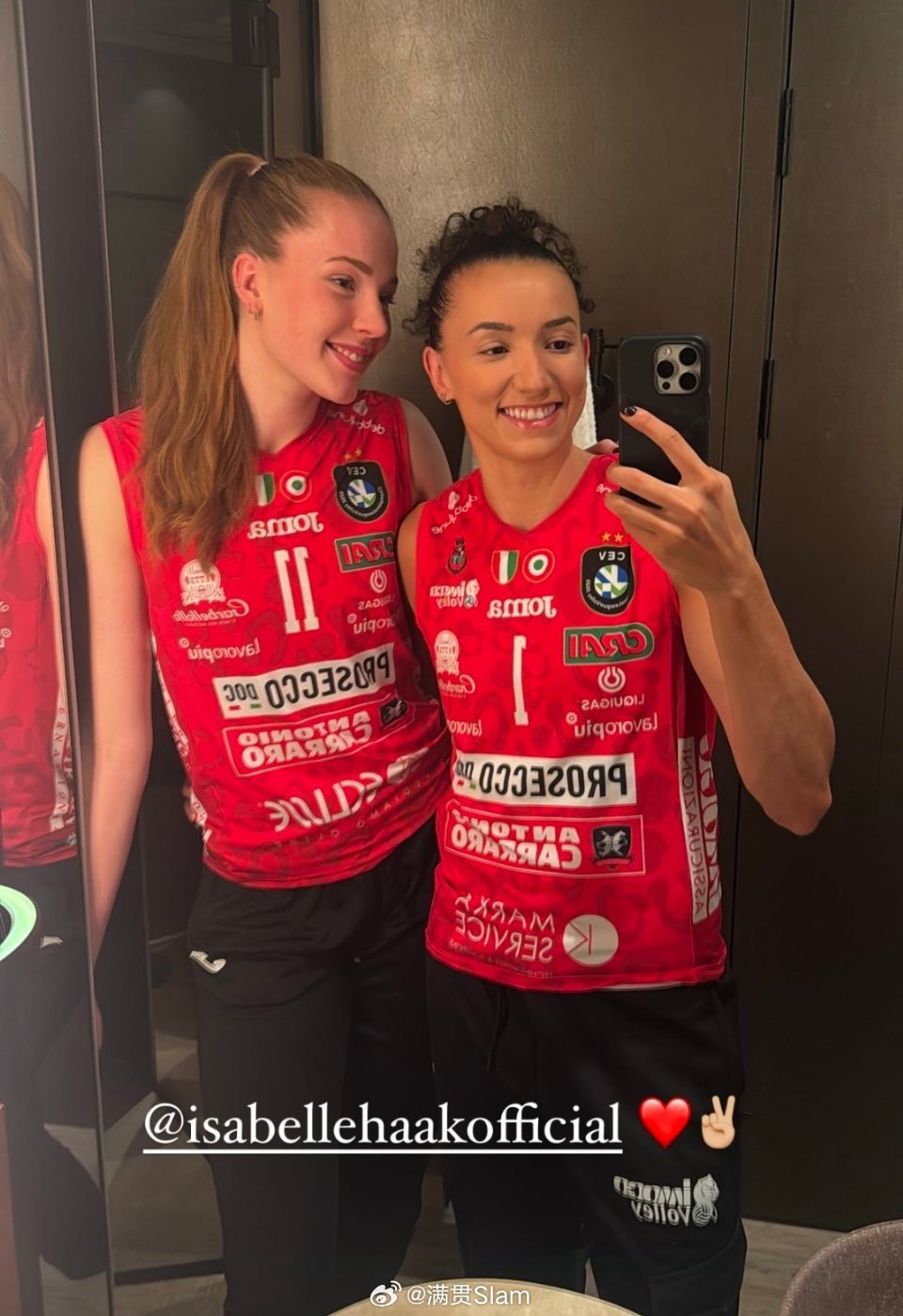 #女排[超话]# 哈克&加比🔴🔴#2024女排欧冠##科内利亚诺# ​​​