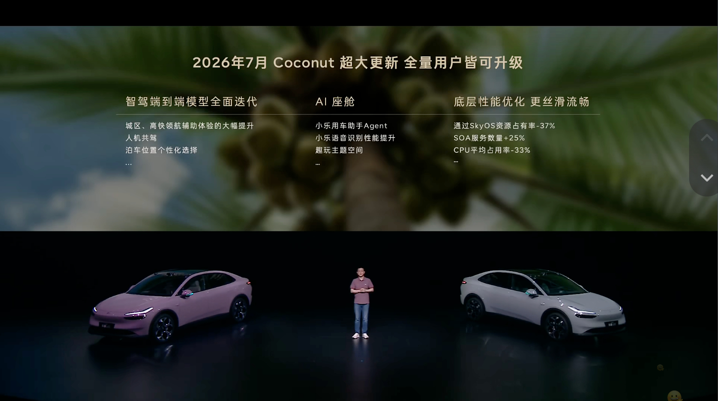 乐道 Coconut 大版本升级在七月。辅助驾驶帮大家测过了，安心感挺好，尤其是