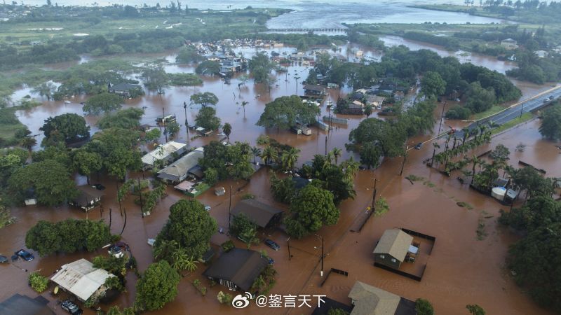 暴雨导致瓦胡岛多地出现洪灾与破坏 （Hawaii News Now）夏威夷瓦胡岛