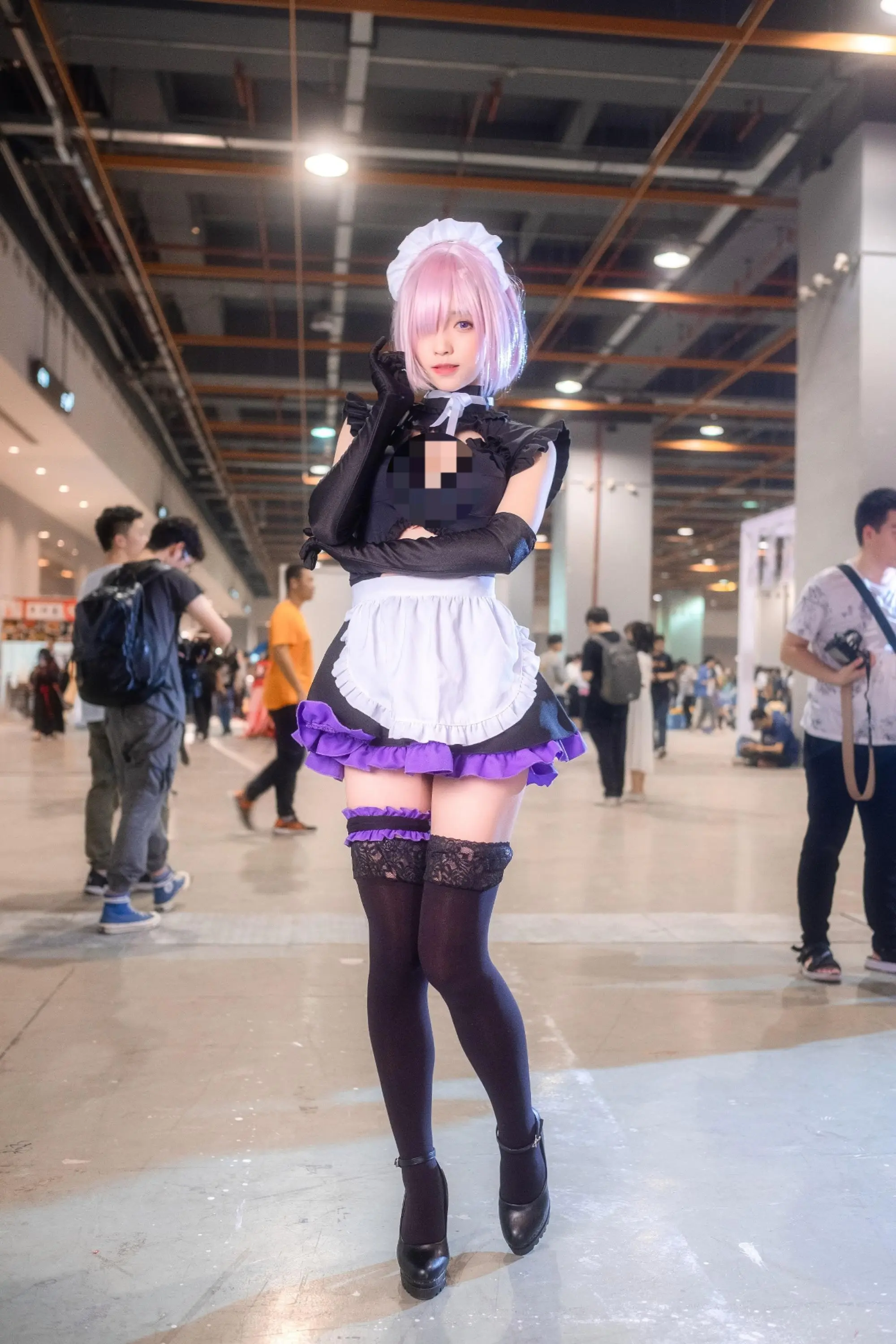 cosplsy 二次元少女 漫展返图 玛修cos 玛修女仆