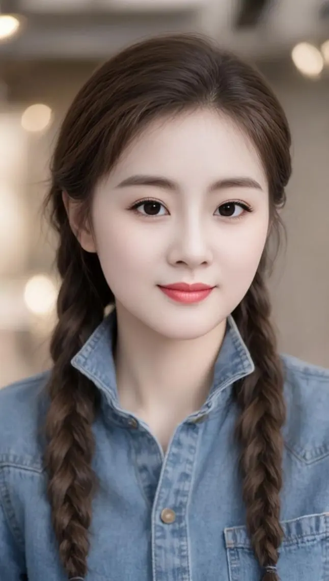 AI双辫生活照 ai创作