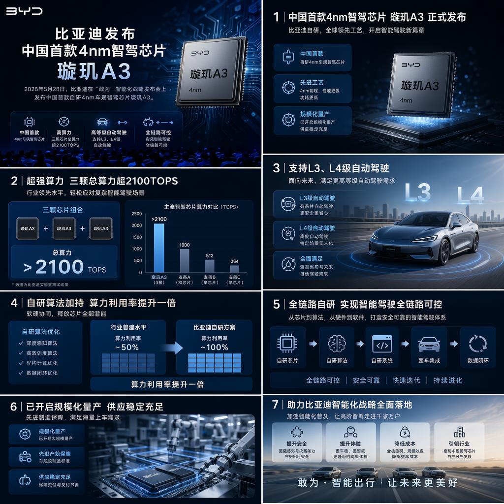 比亚迪甩出王炸！中国首款 4nm 智驾芯片量产，行业格局要变

2026 年 5