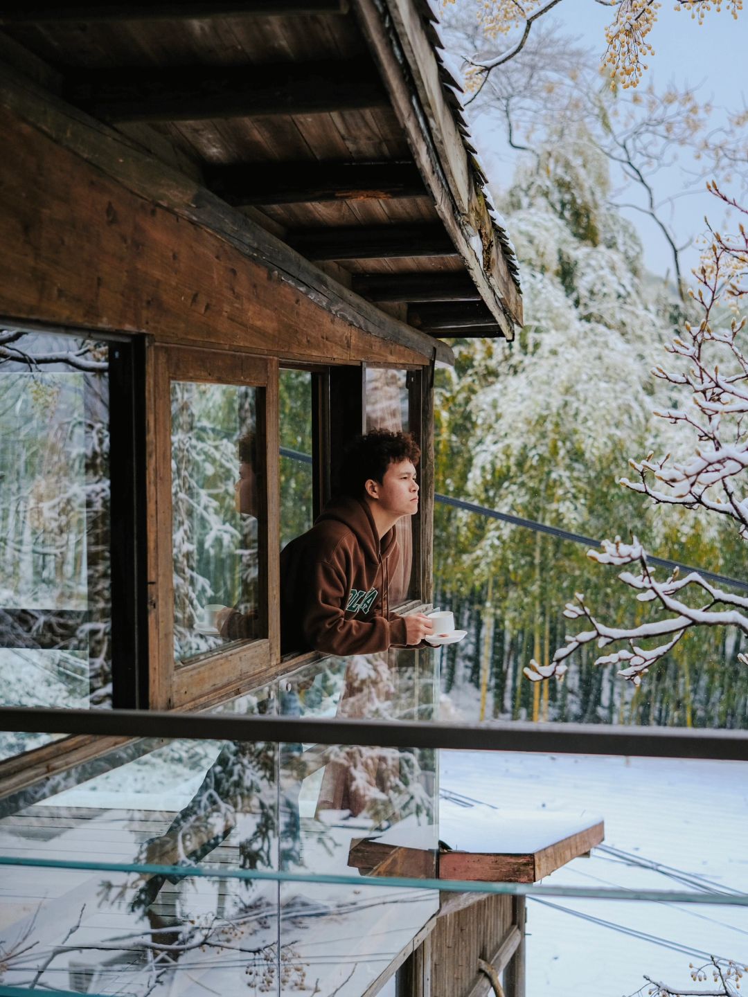在雪后的莫干山❄️找到了冬日童话小木屋