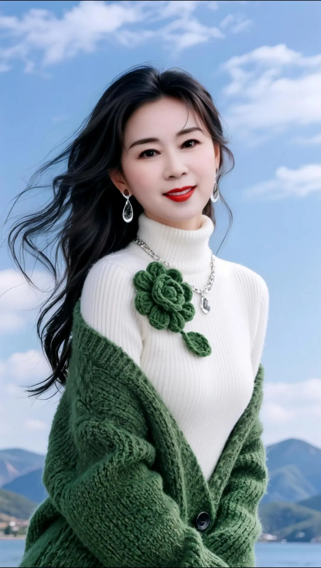 AI清新毛衣写真 随变ai随便玩