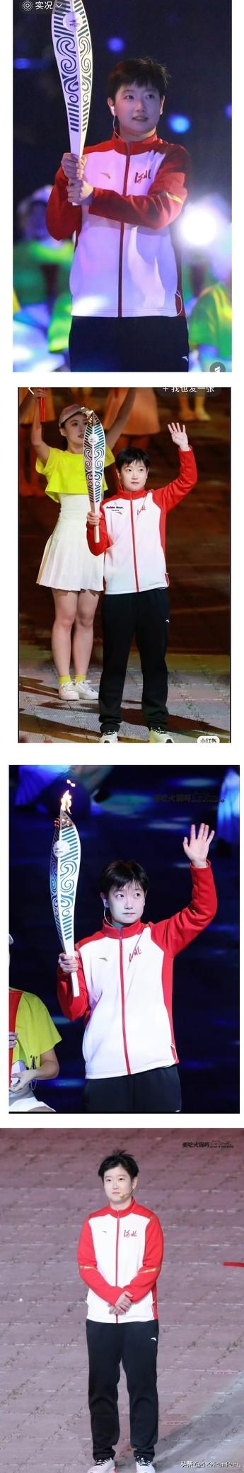 火炬手～孙颖莎
参加河北省运动会开幕式的Megastar莎莎，清淡的妆容，清清爽