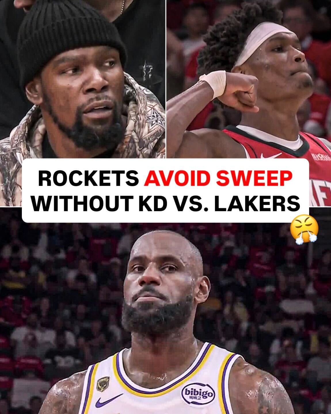 避免横扫，还能再看看下一场小里是不是要出来了。湖人vs火箭NBA季后赛