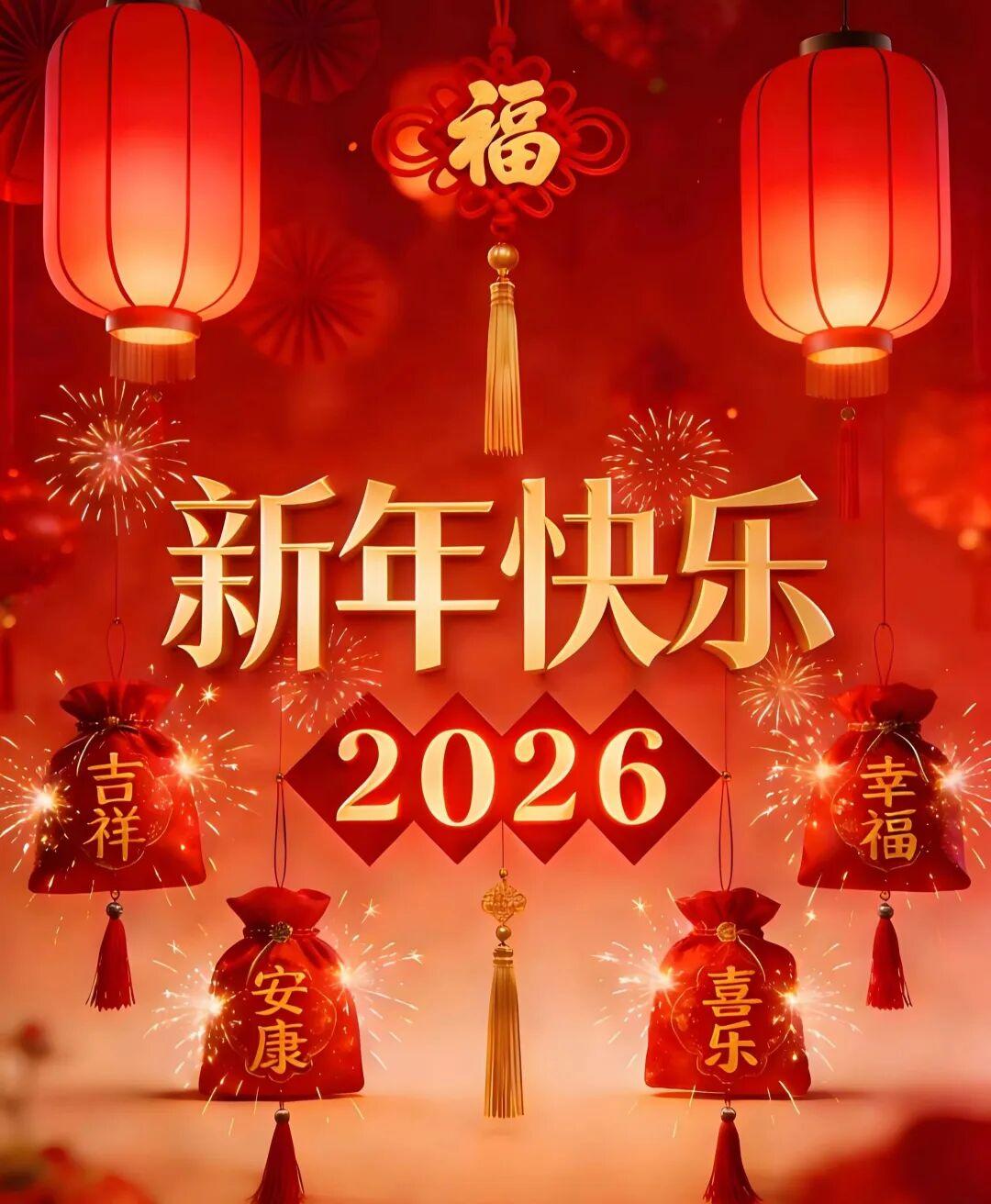 新年伊始，2026年正以好运开场，自此一路平安无恙，幸福安康。

在这美好的日子
